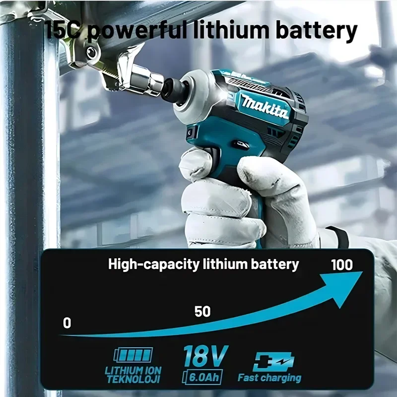 Originální Makita 100% pro Makita 18V baterie BL1830B BL1850B BL1850 BL1840 BL1860 náhradní lithiová baterie - náhled 3