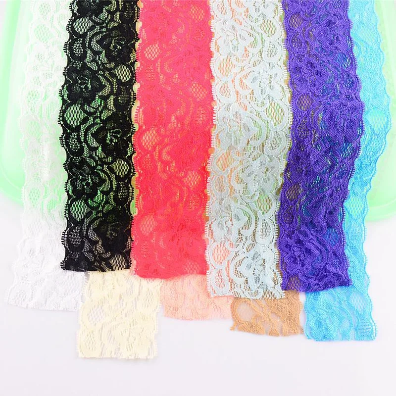 

300 Yard Wholesale Kids Headband 4.5cm Lace Stretch Headband Diy Headgear Accessories Sold By Yard