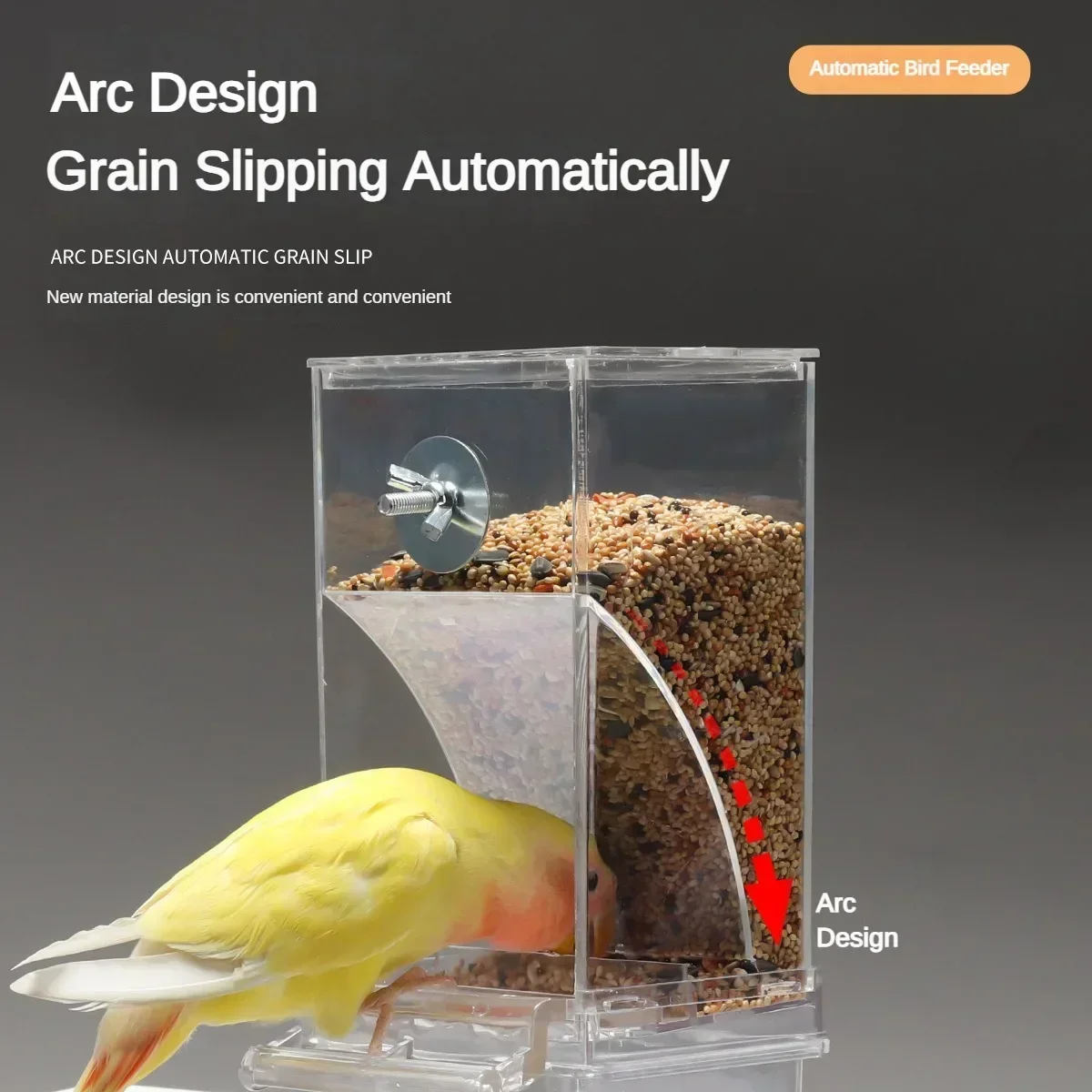 Automatic Neat Bird Feeder Parrot Automatic Feeder Anti-splash Anti-splash Food Large-capacity Feeder Birdcage Accessories