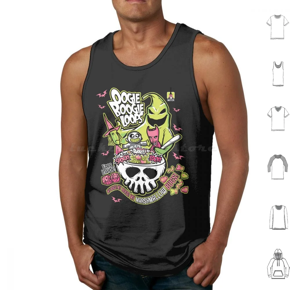 Oogie Boogie Loops Tank Tops Print Cotton Oogie Boogie Loops