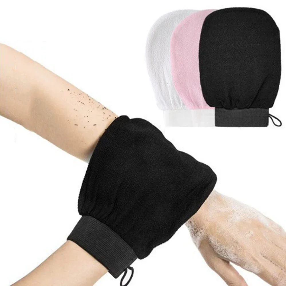 1PC Hammam Exfoliating Shower Gloves Painless Remove Dead Skin Scrub Body Practical Massage Mitt Bathroom Cleaning Gadget Props