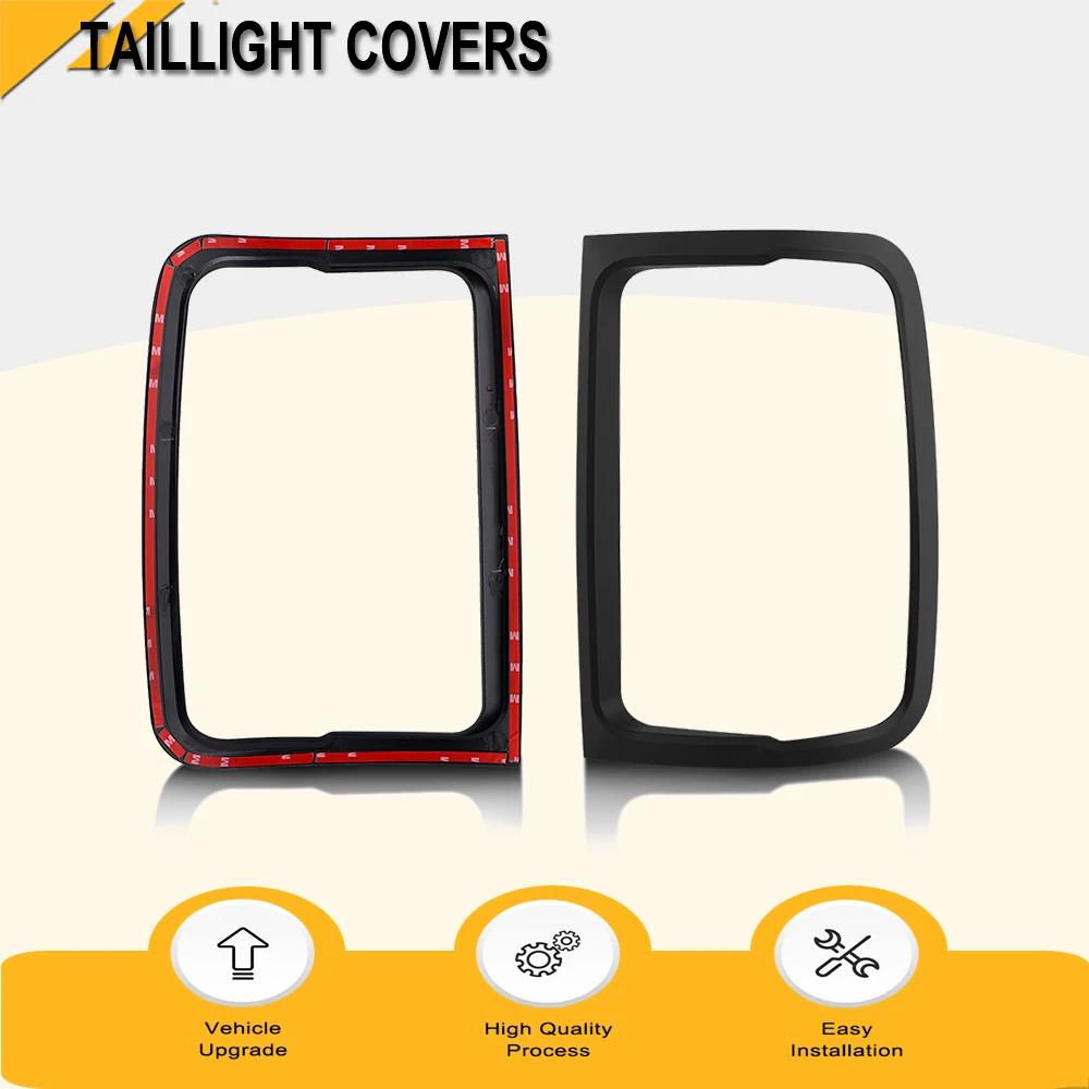 Taillight Cover for VW Volkswagen AMAROK 2009-2022 Rear Lamp Hoods Surrounds Trim Pickup ABS Matte Black Exterior Accessories
