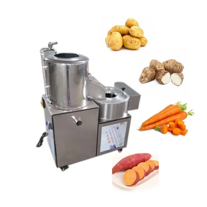 potato washing and peeling machine Carrot slicing peeler potato chip machine cutter potato cutting machine