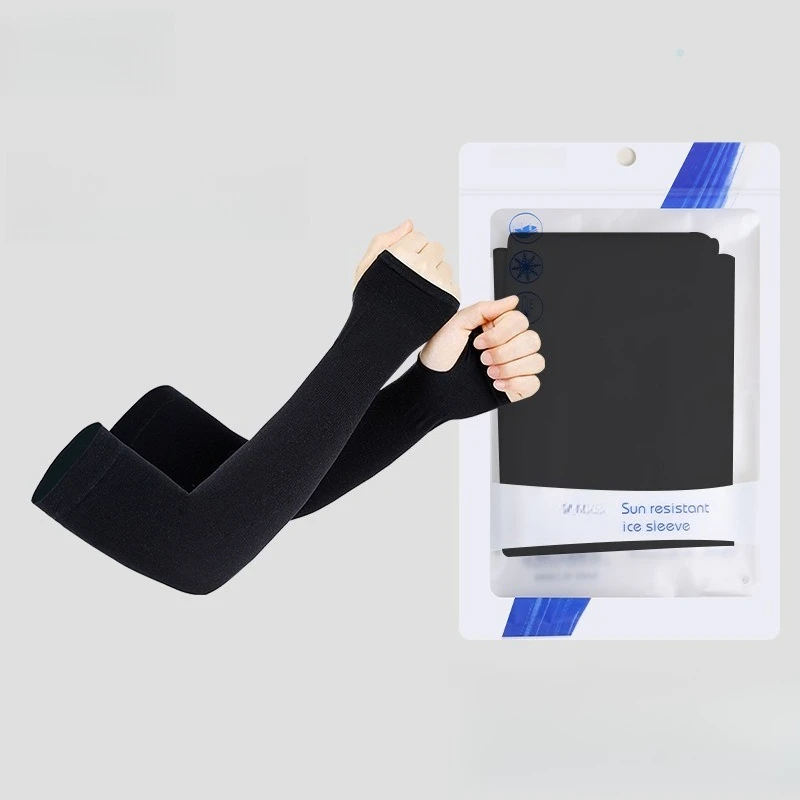 

Korean Style Fingerless Ice Silk Arm Sleeves Insect Repellent Cool Breathable Lightweight Sun Protection