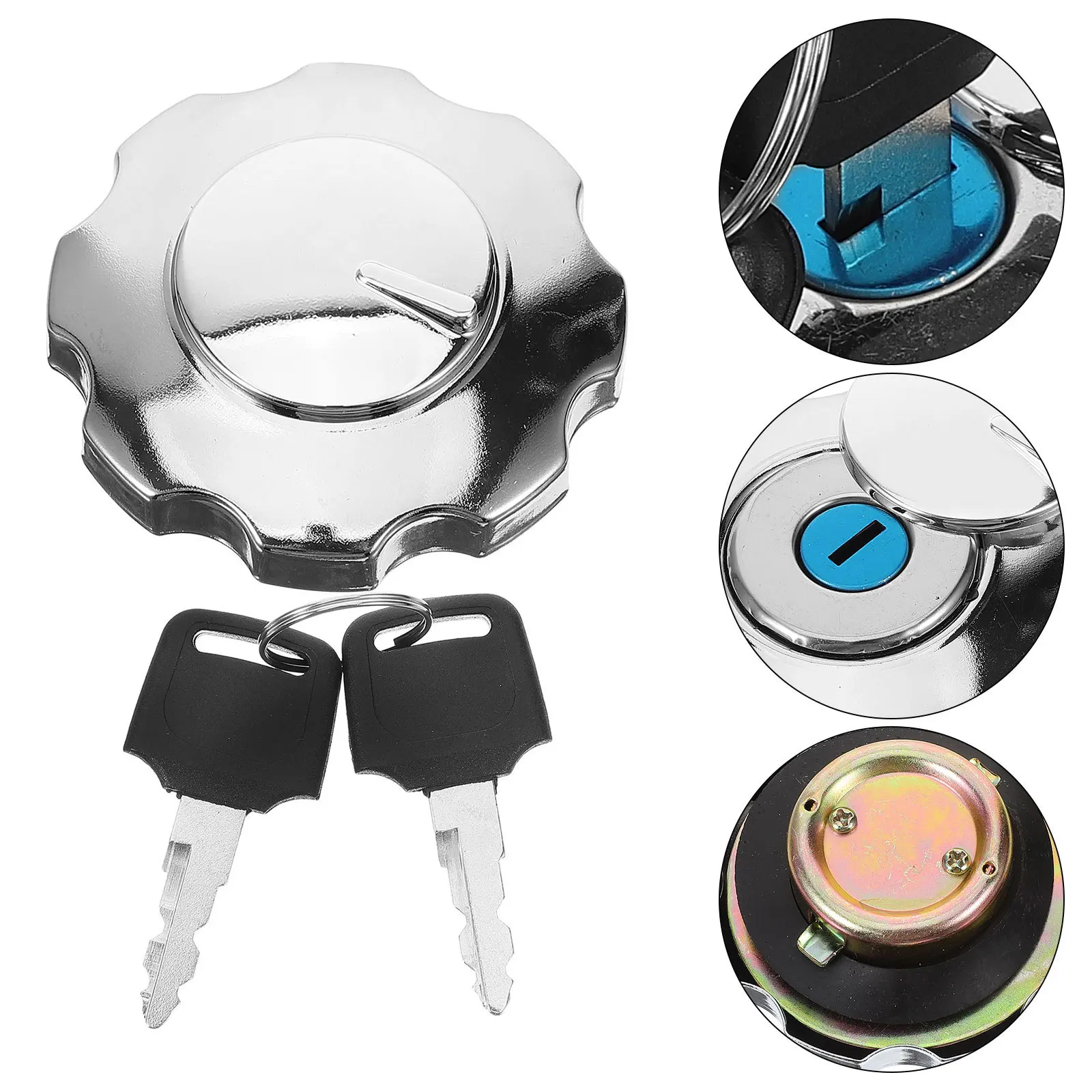 

Motorcycle Locking Key For Bike Automotive Fuel Fuel Cap Cover Throttle Lock Oil Tank Car Tank Replacement Part Cap Accessory