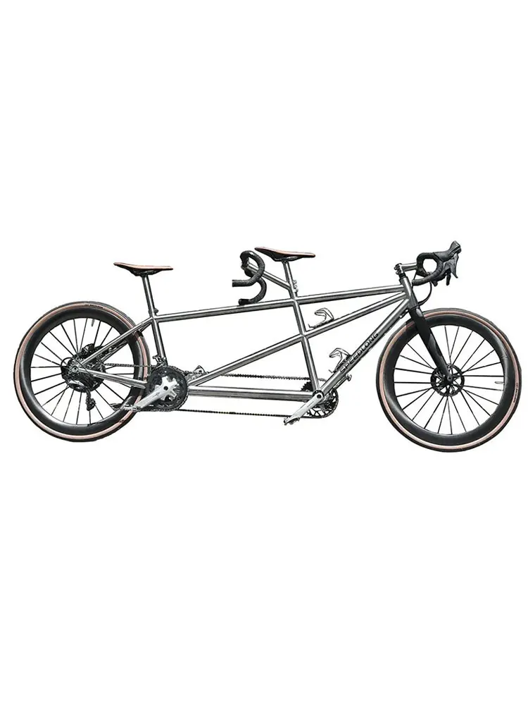 Mario24 Custom Tandem Titanium Gravel Bike, Customized Twin Bicycle, 700C * 45