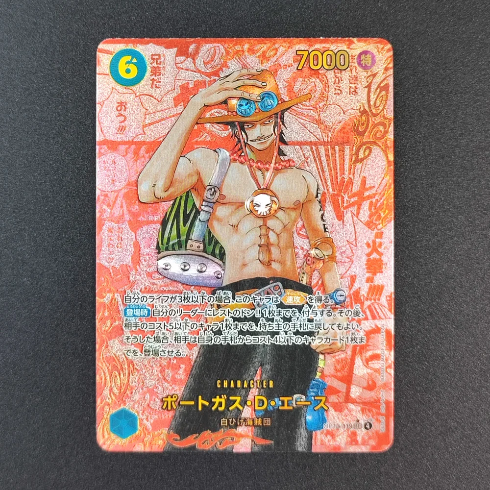 การ์ดอนิเมะ DIY OPCG ONE PIECE CARD OP13 RED MANGA เอซ ซาโบ ลูฟี่ คอมิก ซูเปอร์พาราลล์ ฉบับญี่ปุ่น คอลเลคชั่นปี 2025