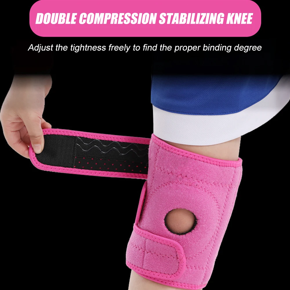 1Pcs Kids Neoprene Knee Brace,Open Patella Stabilizer with Adjustable Straps Knee Pad Support for Arthritis,Relieves Pain,Sports