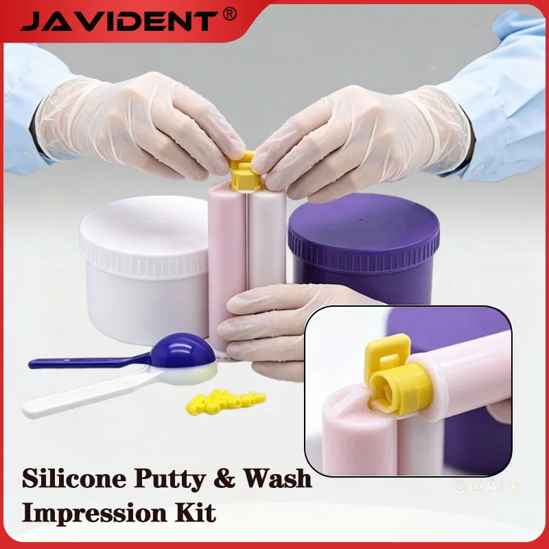 Dental Silicone Impression Material Heavy Light Body Putty Wash Kit for Professional Dentist Accurate Crown Bridge Implant Model