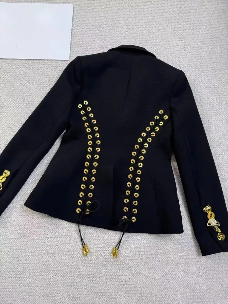 GALCAUR Solid Slimming Jackets for Women Lapel Long Sleeve Patchwork Irregular Button Temperament Jacket Female Fashion Clothing