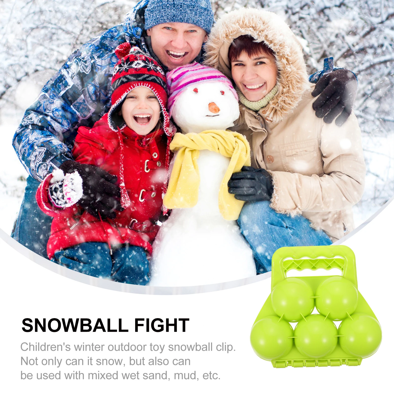 

3 Pcs Clip Mold Winter Toys Tools for Kids Maker Play Molds Launcher outside