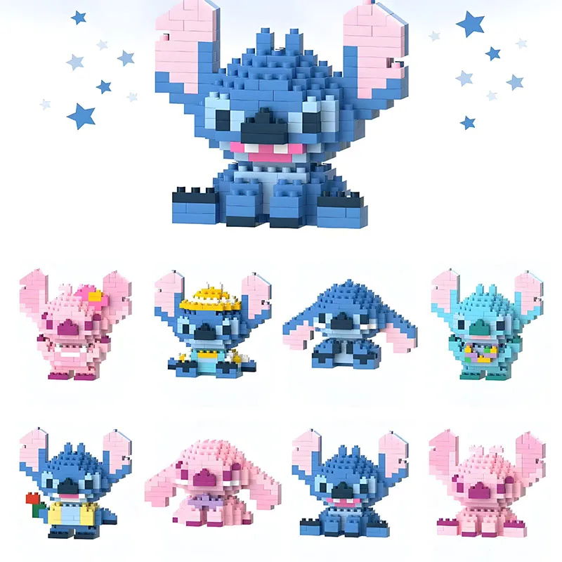 

Строительные блоки Disney Stitch, игрушки, мини-чистки, строительные сборные игрушки, мультяшная модель, строительный блок, игрушка для детей, подарок