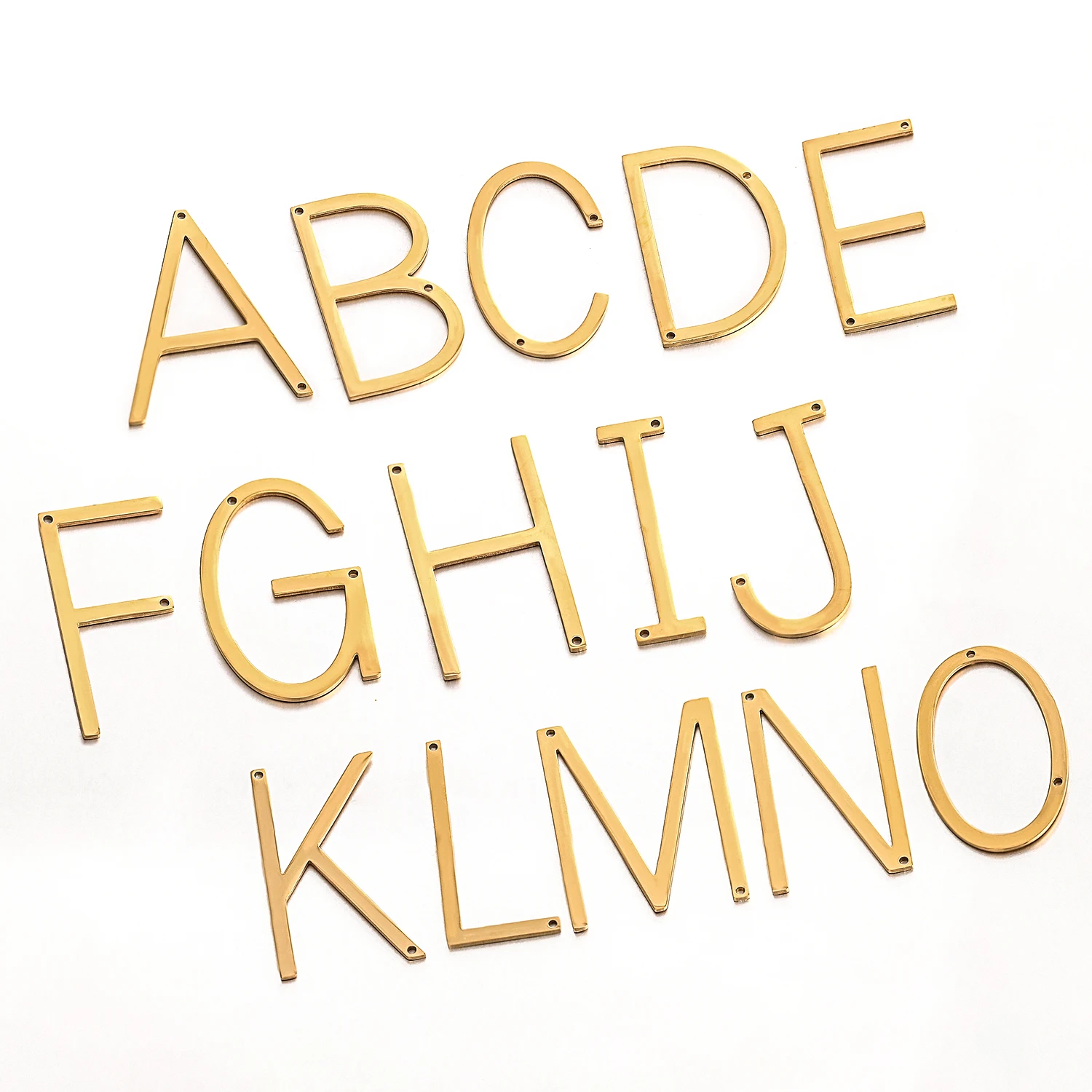 Big Alphabet Charms DIY Necklace Jewelry Making Stainless Steel 18K Gold Color PVD Plated Fadeless A-Z English Letters Handmade