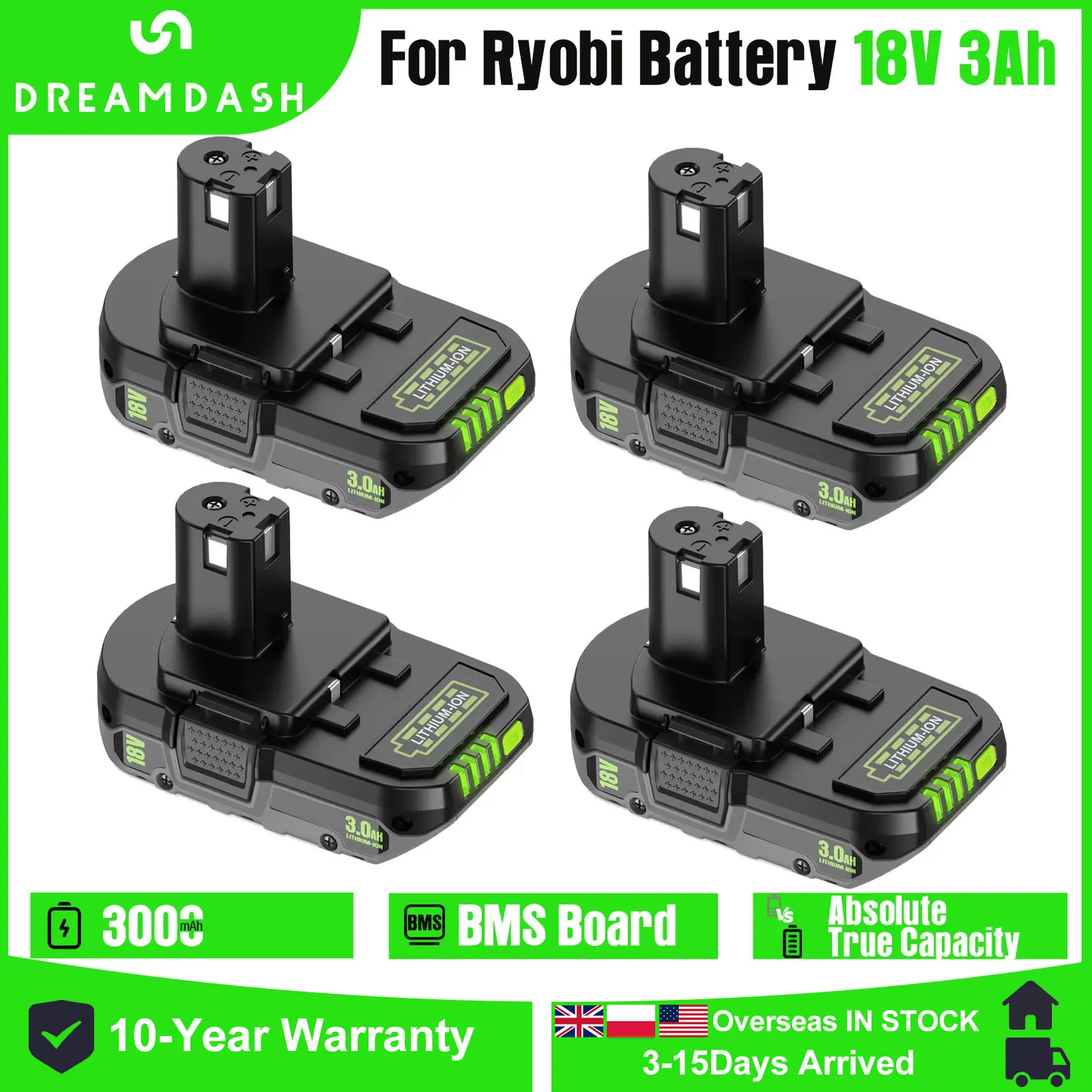 

5 Ач для RYOBI P108 18 В литий-ионный аккумулятор Ryobi P108 P107 P105 P104 P103 P102 Замена аккумуляторного инструмента