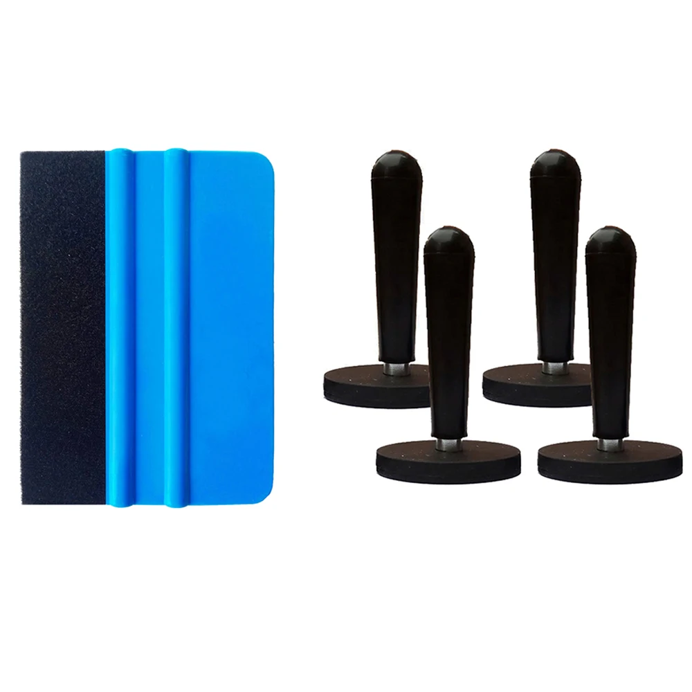 Vinyl Wrap Squeegee Magnetic Tool Kit Reusable Silicone Suction Holder for Car Wrapping Window Glass Metal Panels No Scratch