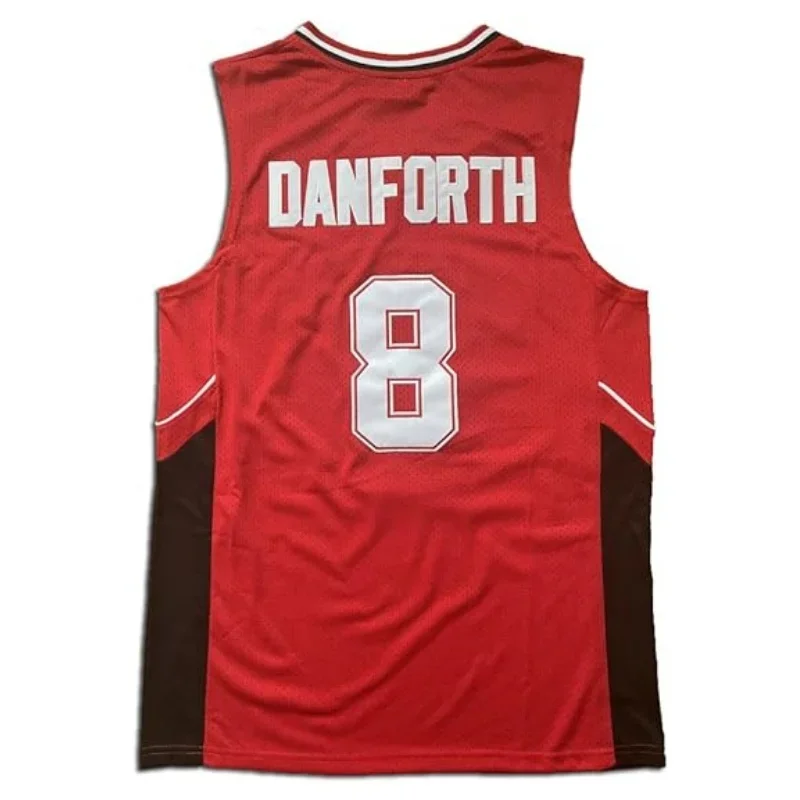 WILDCATS East High School #8 Chad Danforth Basketball Jersey Mens Quick Drying Shirt Breathable Sewing Shirts Red