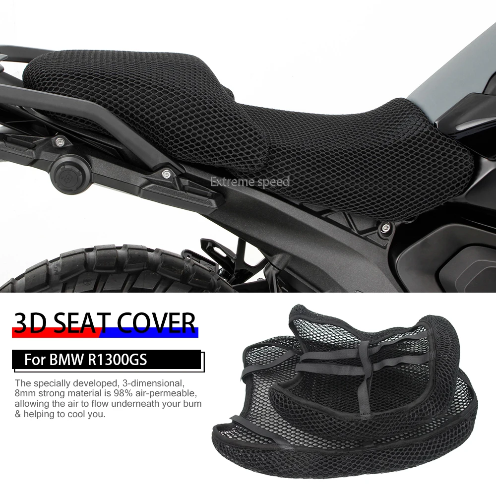 

For BMW R1300GS R1300 GS Driver and Passenger Seat Buffer Cover R 1300 GS Motorcycle Seat Cover Ventilated Cooling UV Resistant