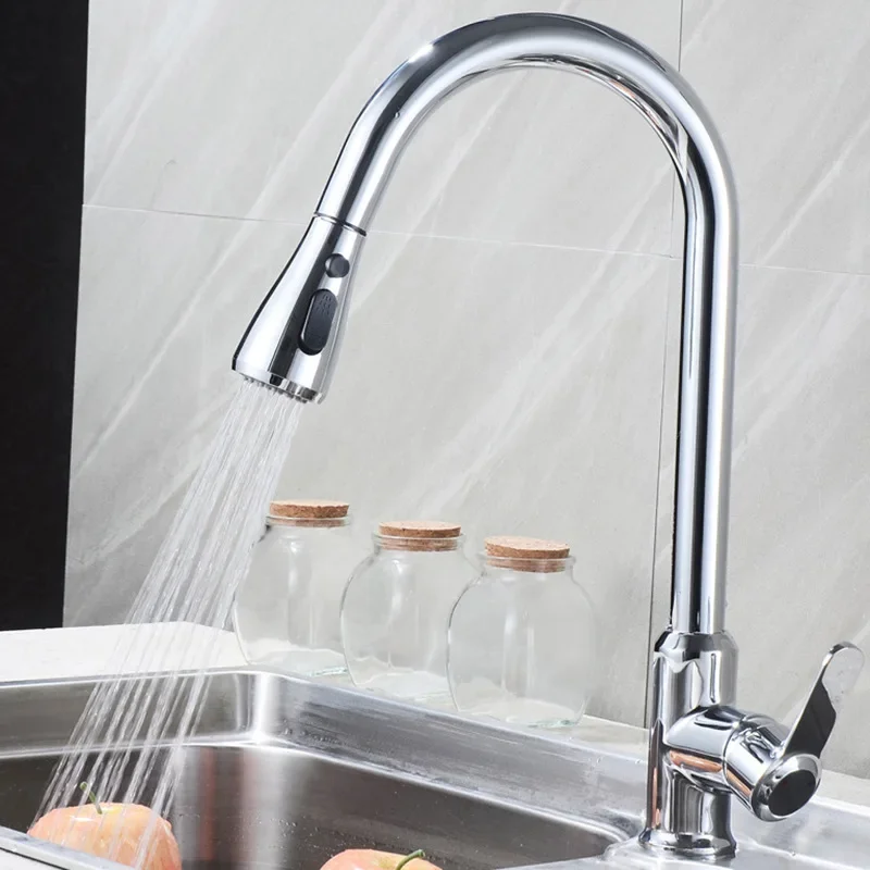for Copper Vegetable Basin Faucet Pull Down Kitchen Sink Sprayer with Adjustable Temperature and 360 Degree Swivel for