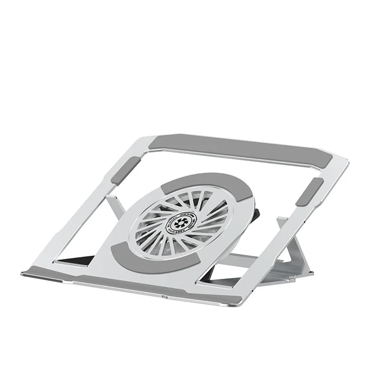 Aluminum Gaming Laptop Stand 6 Levels Adjustable Height Notebook Cooler Fan Universal Desktop Bracket Holder