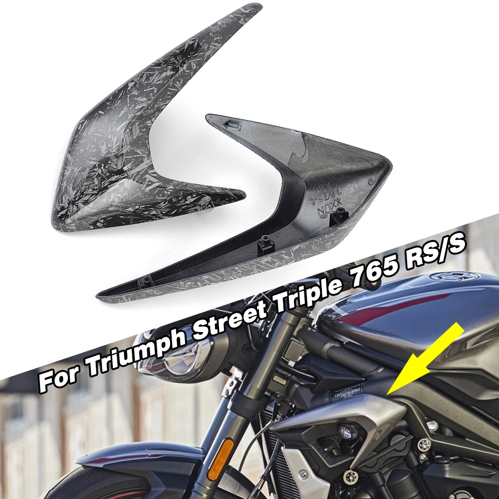 Motorcycle Front Tank Side Panel Frame Cover Fairing Cowl for Triumph Street Triple 765R 765RS 2020 2021 2022