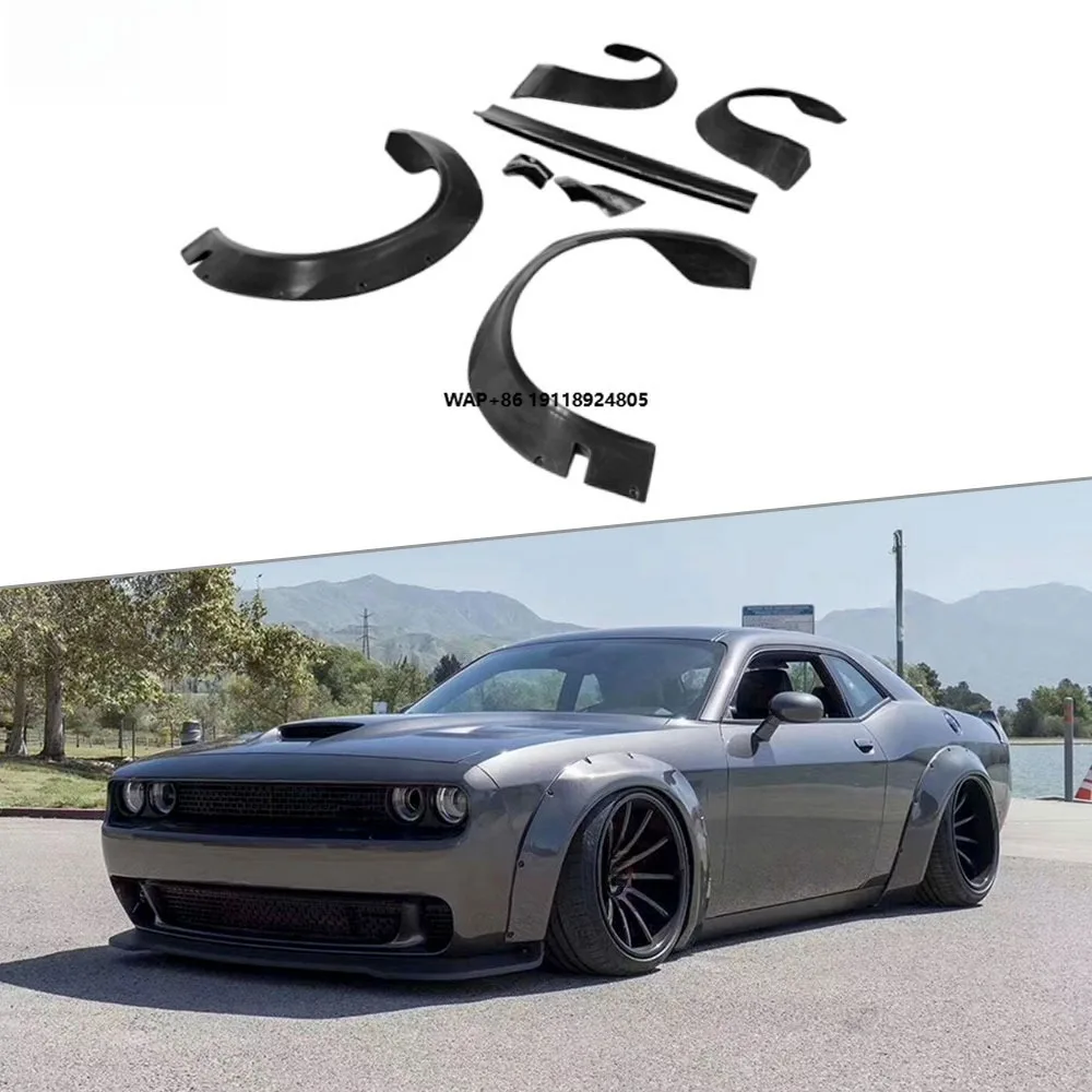 Top Quality Car FRP Wide Body Kit Wheel Arch Eyebrow Stripe Car Wheel Modling Trims for  Challenger