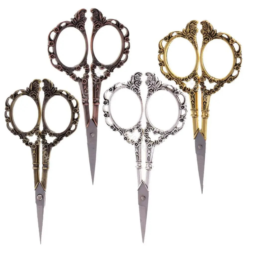 

Винтажные цветочные ножницы из нержавеющей стали для самостоятельного изготовления, ножницы для шитья, инструмент для резки