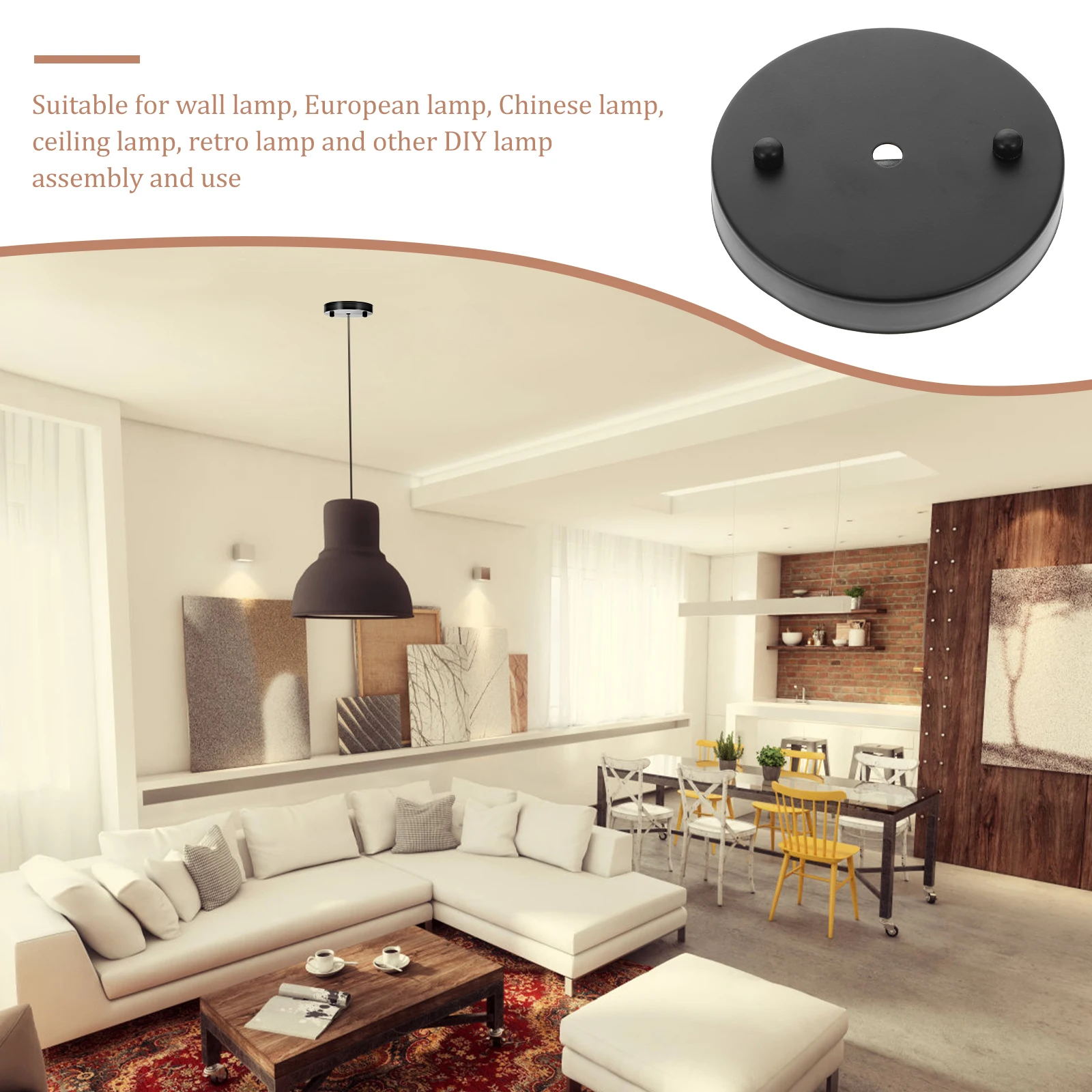 

Ceiling Light Plate Sturdy Pendant Light Base Suitable for Cafes Bars Restaurants Ceiling Cover Plate Chandelier Canopy