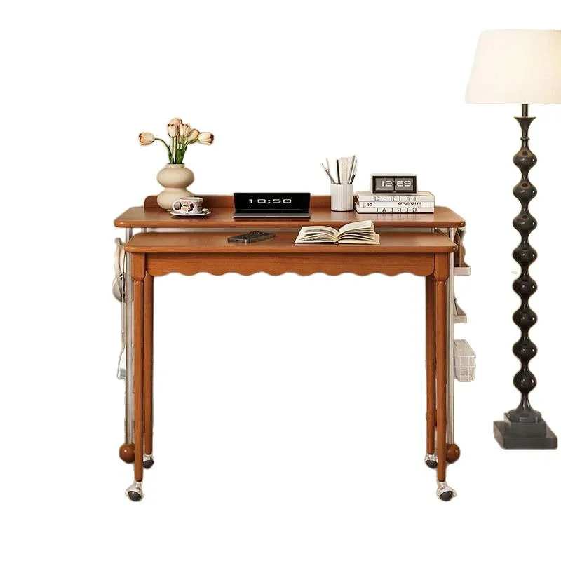 Vintage solid wood extendable desk,  home vintage style minimalist office
