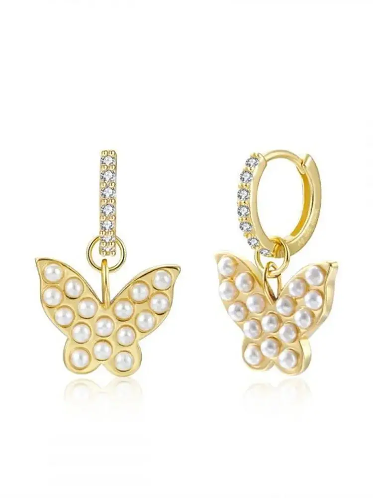 Boucles d'oreilles Vintage en acier inoxydable pour femmes, couleur or argent, patte de tortue, abeille, cœur, papillon, Piercing, bijoux