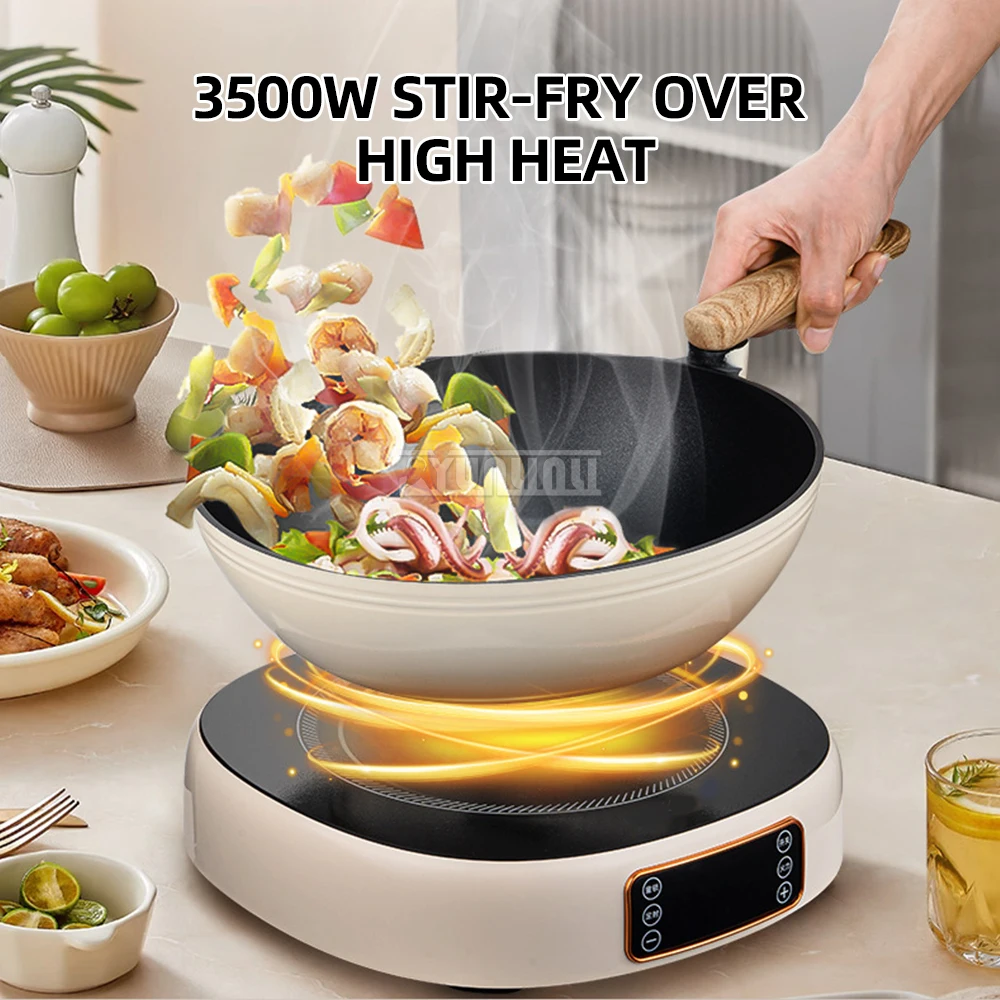 Multifunctional Round Smart Induction Cooker 3500W Electric Heating Furnace Water Boiler Cooking Plate