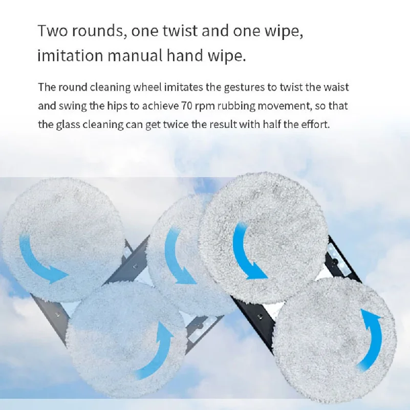 Window Cleaner Robot Smart Glass Cleaning Robot Remote Control Automatic Window Cleaning Washer Robot for Windows Tiles Ceiling view 6