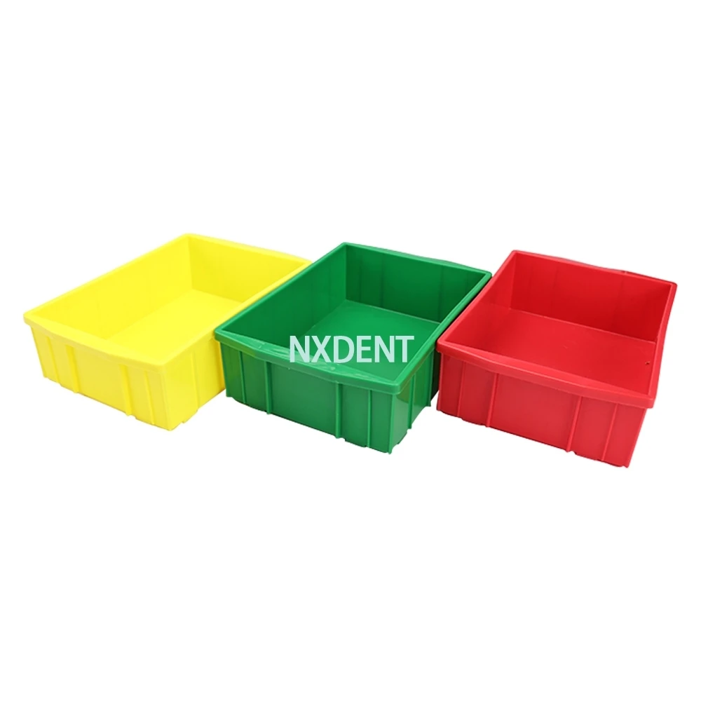 New high quality 5pcs/lot Dental Square Working Pans Storage Box Colourful PP Plastic Work Tray Pans Durable Case