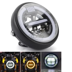 7.5 Inch Universal Motorcycle Led Headligh Round Head Light for Harley Sportster Cafe Racer Honda Kawasaki Yamaha Suzuki Custom