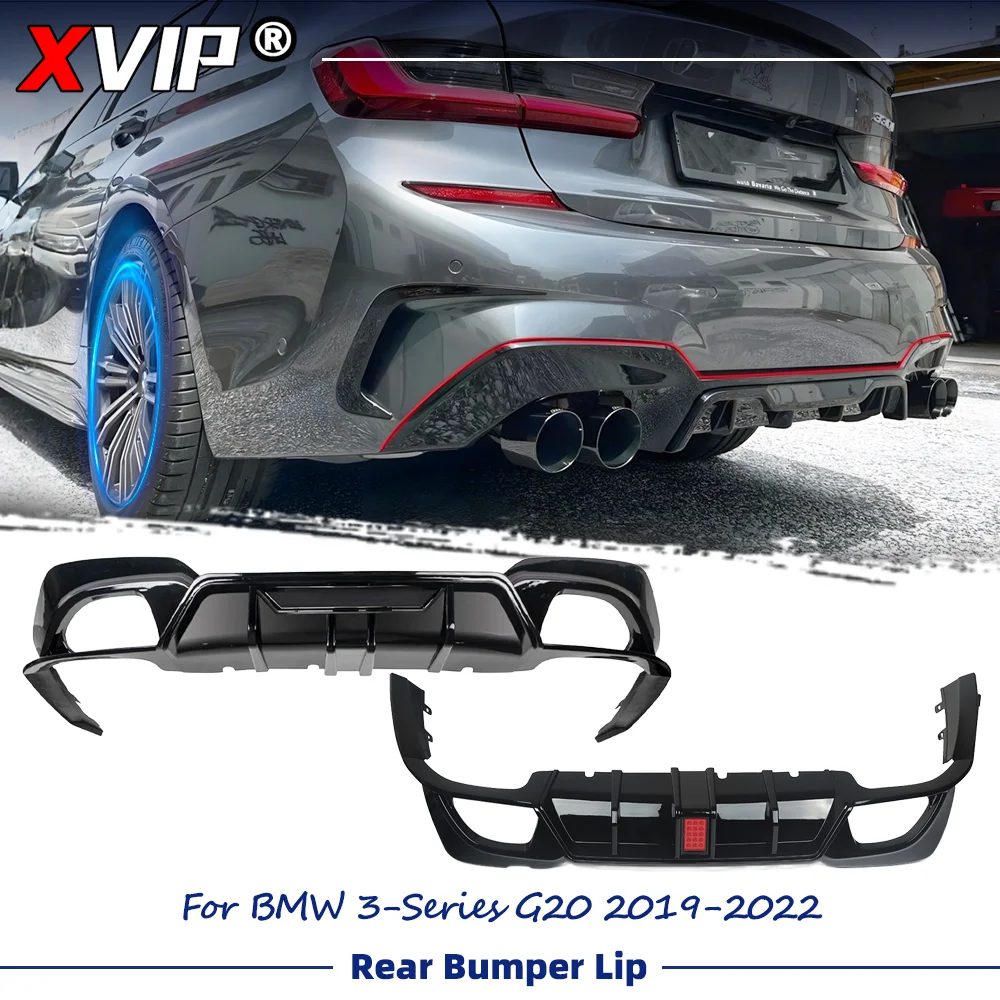 

XVIP Glossy Black CMS Style Rear Bumper Lip With LED For BMW 3-Series G20 2019-2022