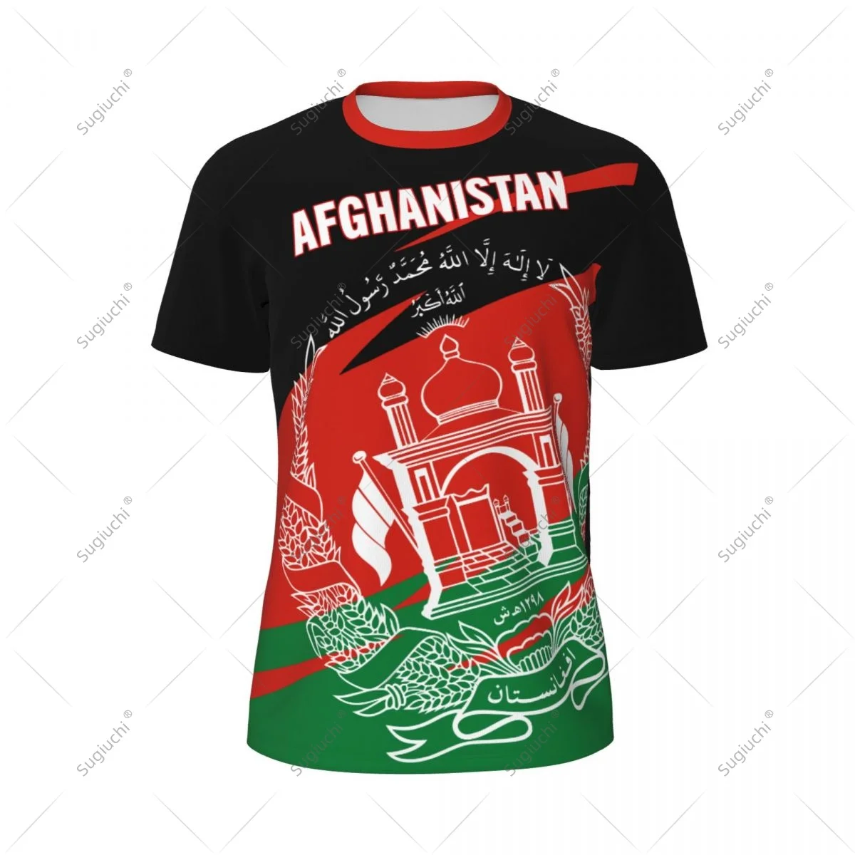 Afghanistan Flag Men Sports T-shirt Women Tees jersey for Soccer Football Running Bike Tennis Fitness Fans - view 2