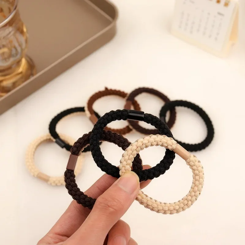 1pcs Color Mix Hair Ties Scrunchie Rubber Bands Basic Elastic Hair Band Durable Ponytail Holder Women Hair Accessories