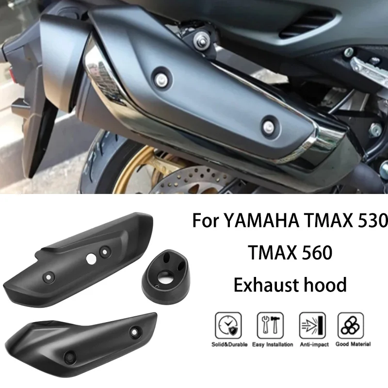 MTKRACING for YAMAHA TMAX 530/560 2017-2024 Motorcycle exhaust pipe muffler heat shield protective cover fit