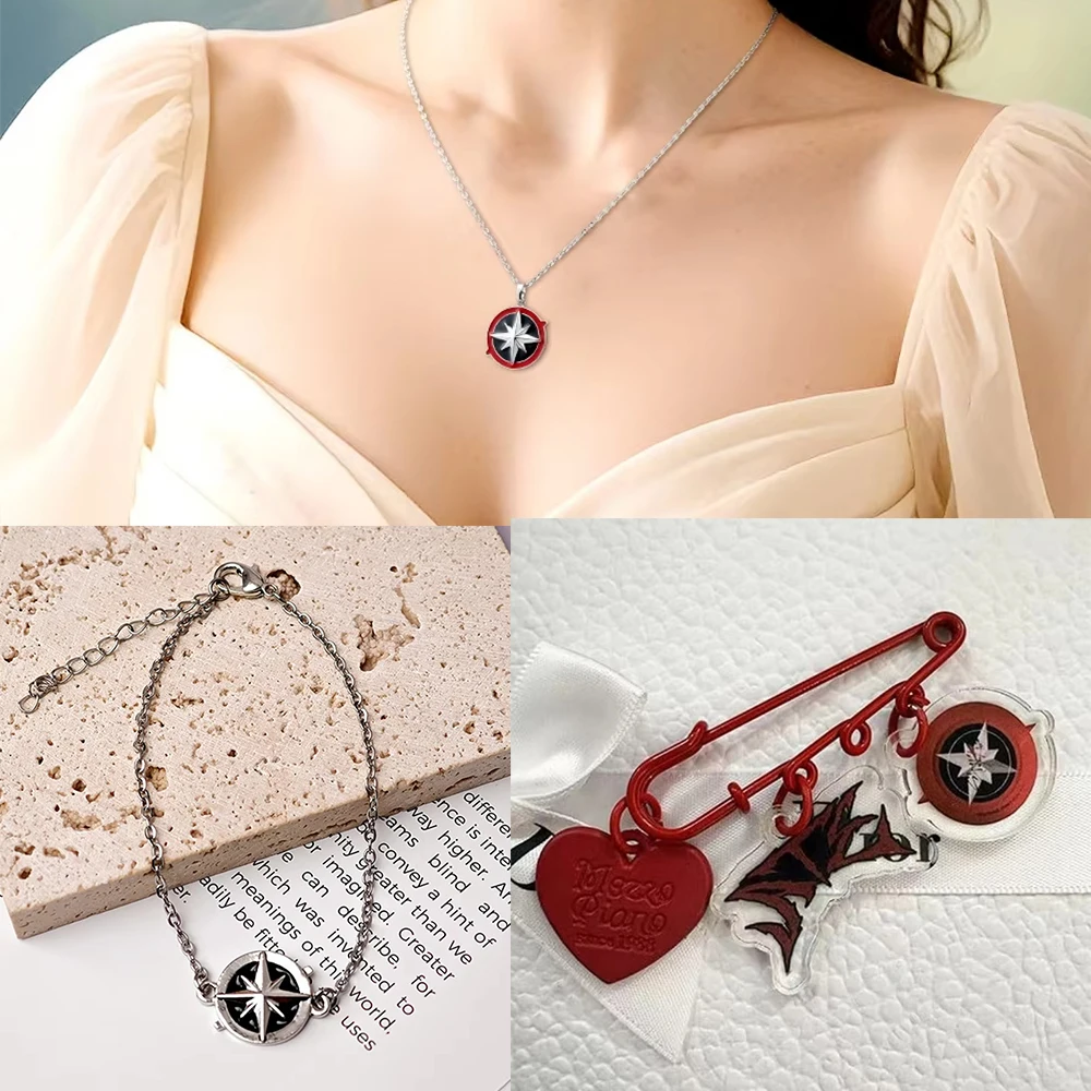 Kpop Sk Metal Bracelet Compass Shape Adjustable Bracelet Concert Cosplay Accessories Felix Han Fans Collect Gift-image