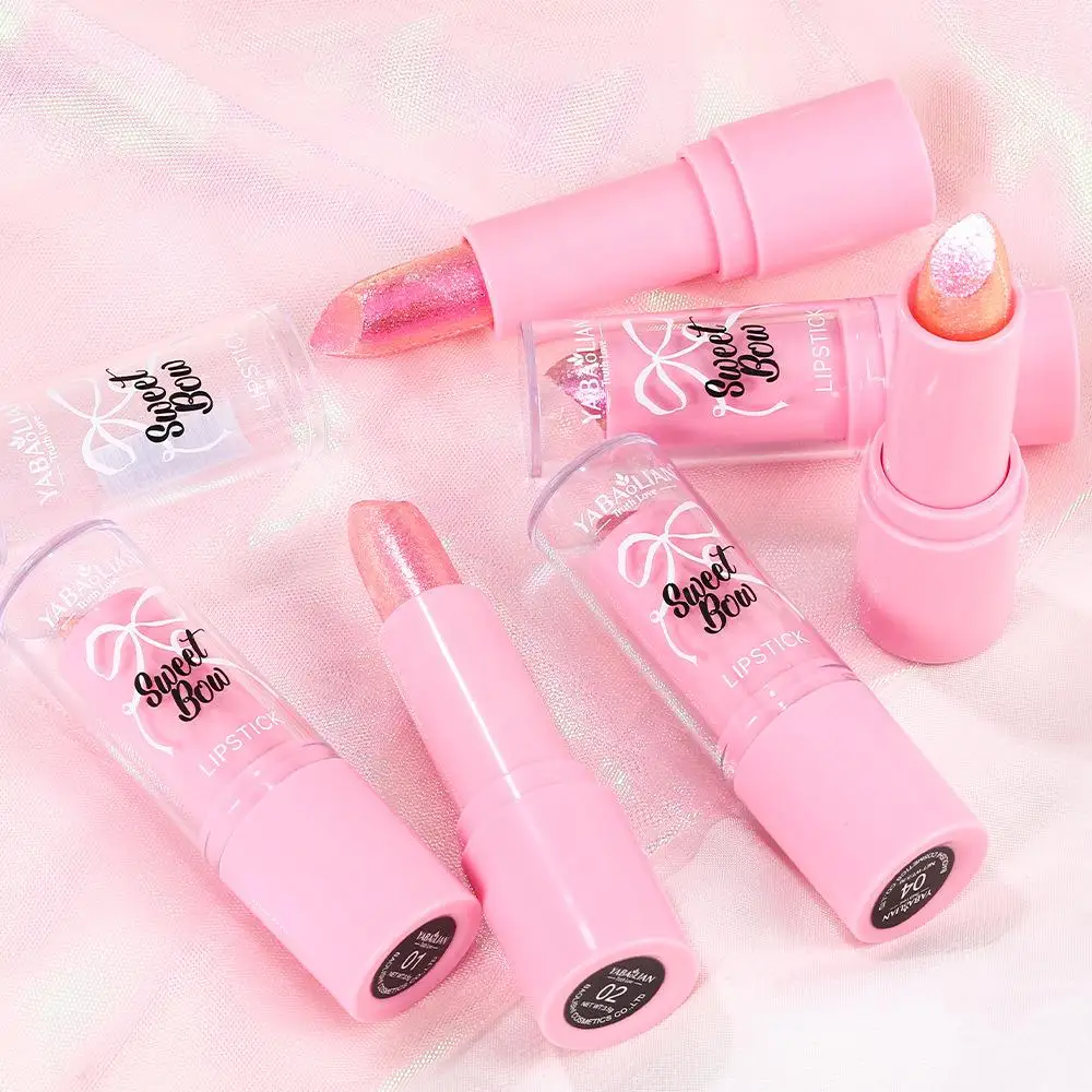 Lápiz Labial Diamond Shine, Color Rosa Perla Brillante, Impermeable, Hidratante, Bálsamo Labial Perlado, Maquillaje para Labios Sexys