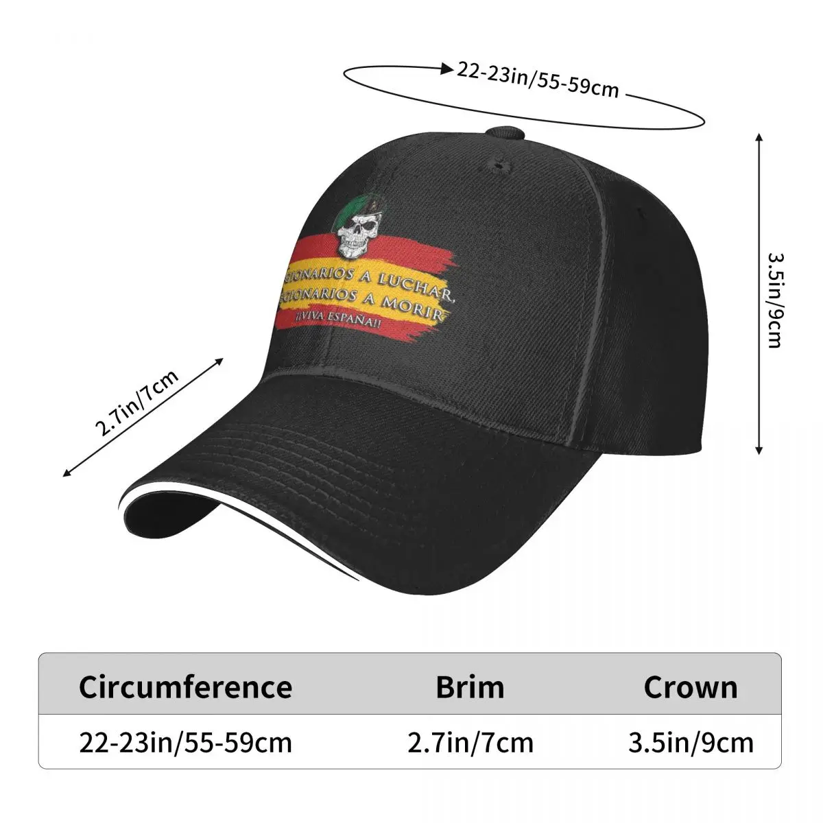 Unisex Spanish Legion Caps Fashion Baseball Caps Polyester Hat Trucker Hat Adjustable Dad Hat Wholesale New