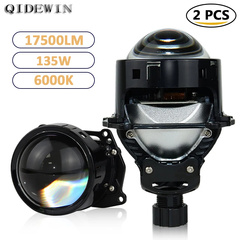 

135W Bi Led Projector Lens Headlights High Power H4 Universal Fog Light Lights for Vehicles Bi Laser Lenses Spotlights 1/2PCS