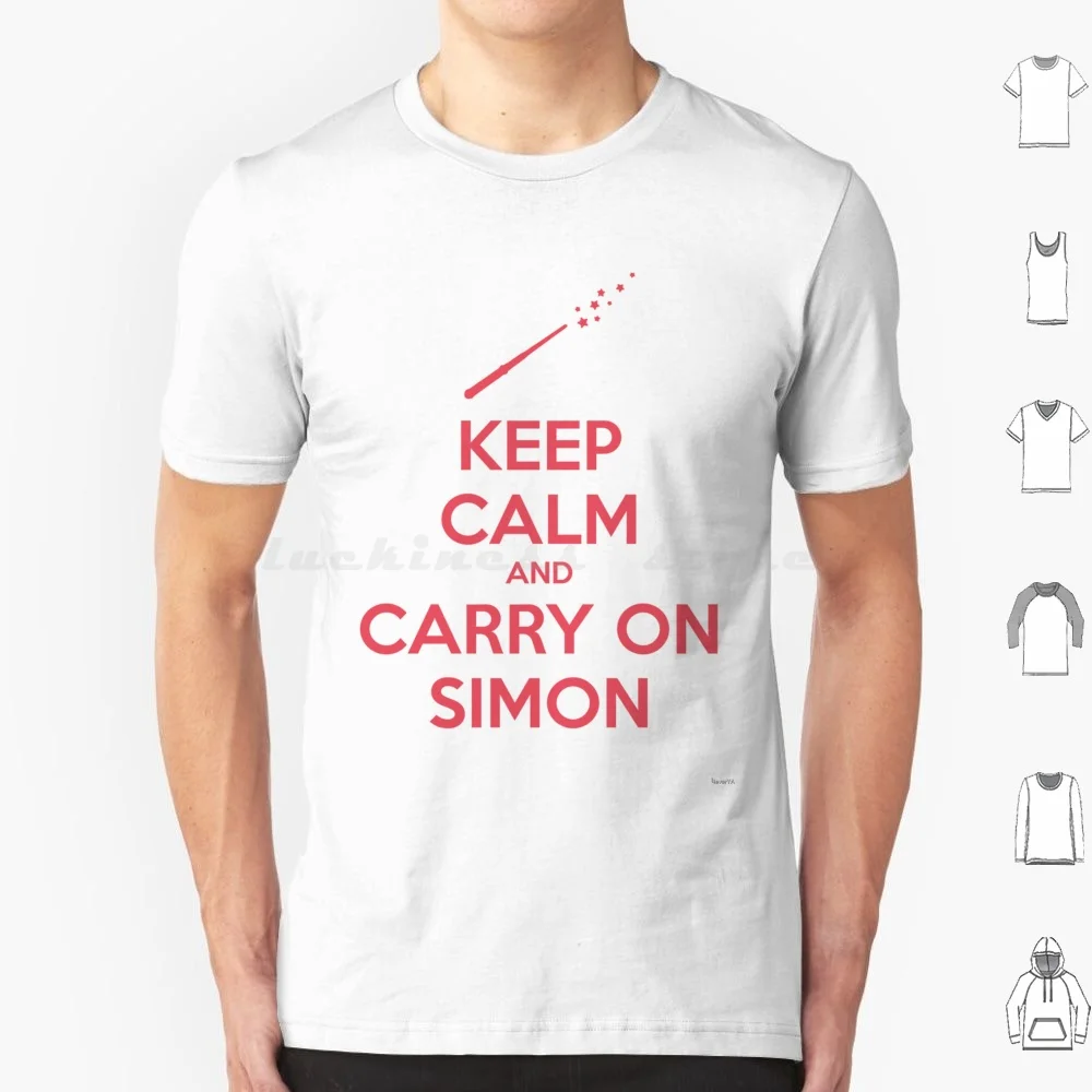 

Keep Calm And Carry On Simon ( Pink Text ) T Shirt Big Size 100% Cotton Fangirl Forever Young Adult Young Adult Fya Books Tv