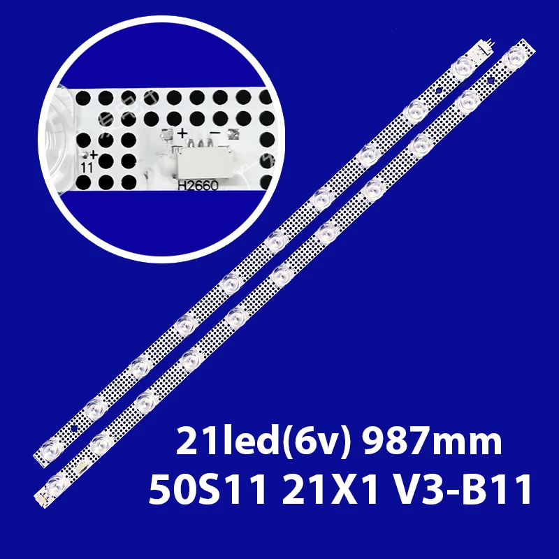 LED Backlight Strip For TC L 50P635 50S451 50S453 50S455 50P631 50P631X1 50F265C 50S11 21*1 V3-B11 50S11 21X1 V3 B0101-000384