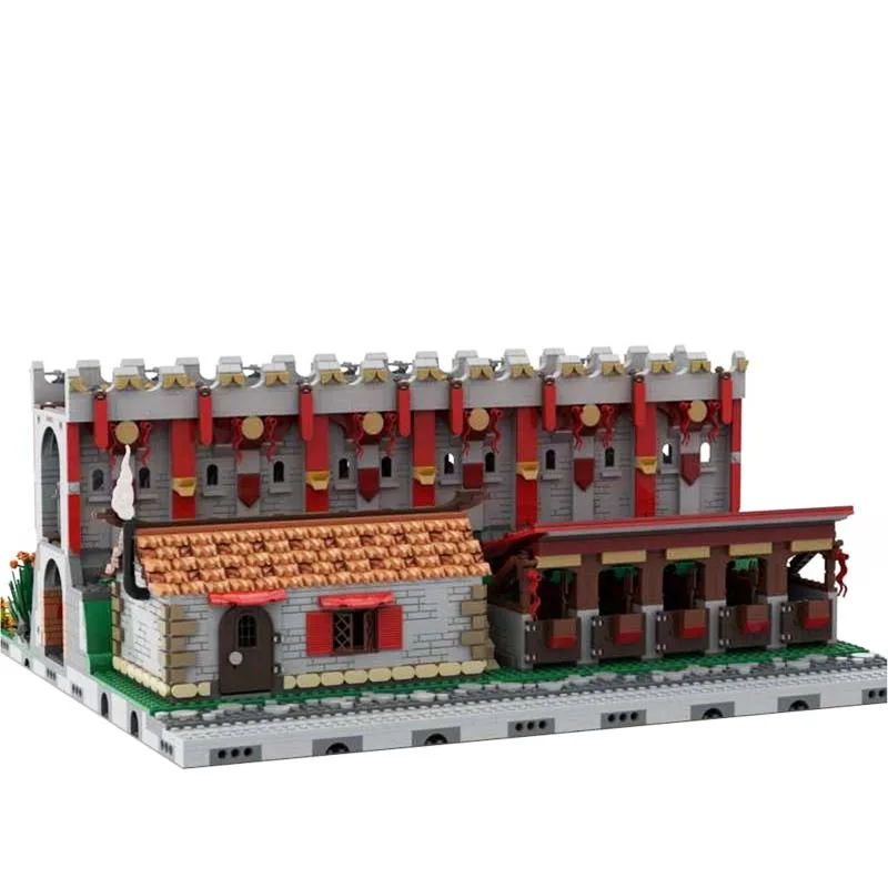 940-teiliges City Street Red Faction Cottage MOC Anpassbares Modulares Baustein-Set Beliebtes Kinder-Design DIY Spielzeug Weihnachtsgeschenk