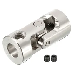 UXCELL 5mm/6mm RC Boat Car Shaft Coupler Motor Connector Metal Universal Joint Coupling Rotatable Metal Cardan Joint L23mmxD11mm