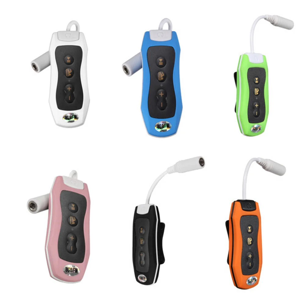 

4G/8G Waterproof Clip MP3 Player FM Radio Stereo Sound IPX8 Swimming Diving Surfing Cycling Sport Music Player Dropshipping
