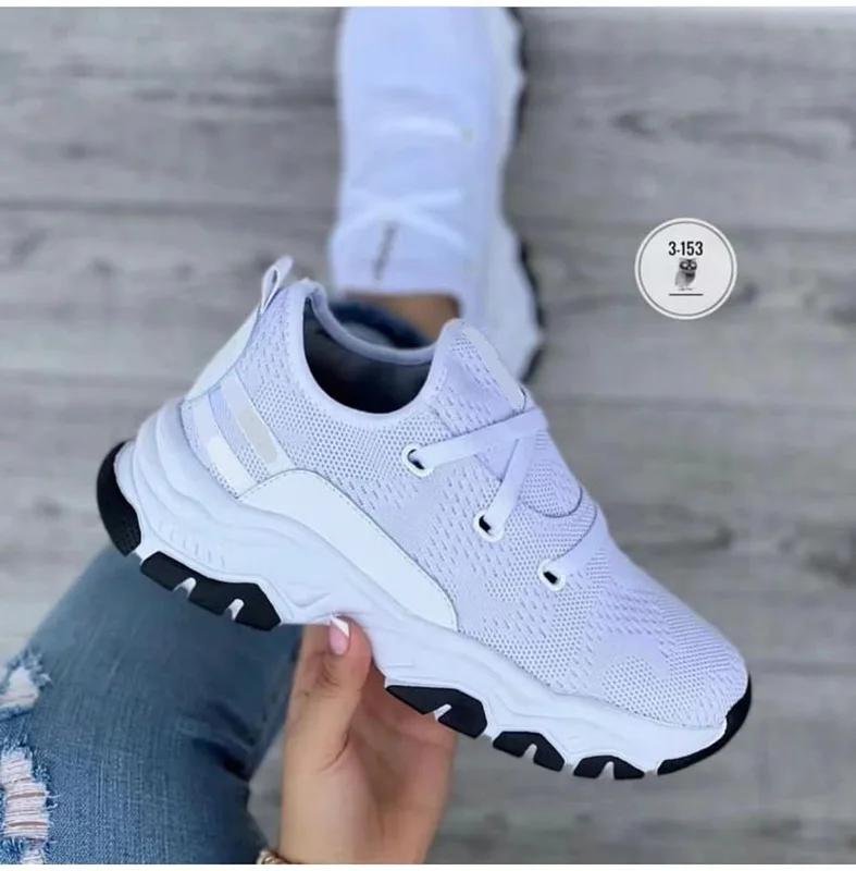 shoes for women 2023 round toe zapatillas de mujer con cuña chunky sneakers women bout rond  zapatillas blancas sapatos wedge