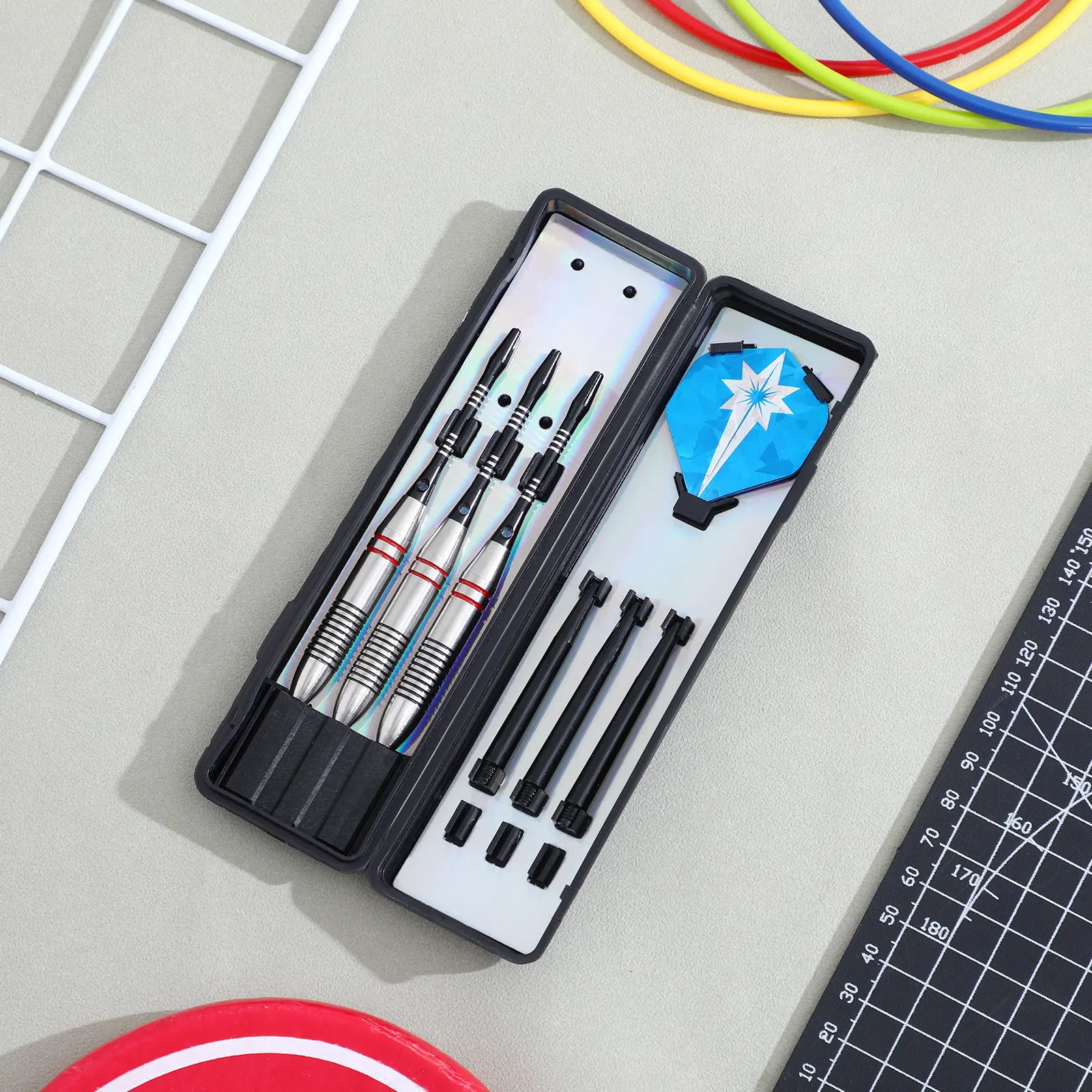 

Набор из 3-х дротиков из нержавеющей стали с алюминиевыми стержнями и усиленным стальным наконечником, профессиональные аксессуары для спорта в помещении и на улице