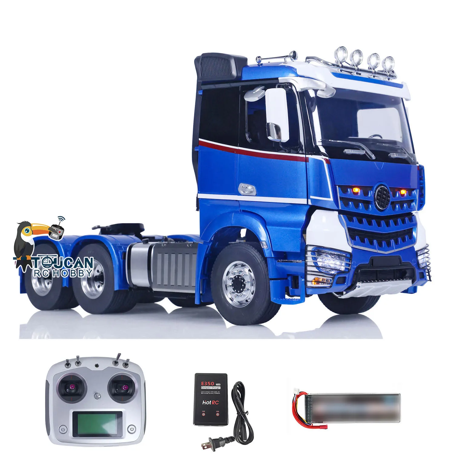 

6x6 LESU 1/14 RC Tractor Truck Metal Chassis RTR I6S Remote Control Painted Car Model EL-007 Sound Light Systems Toy THZH1623