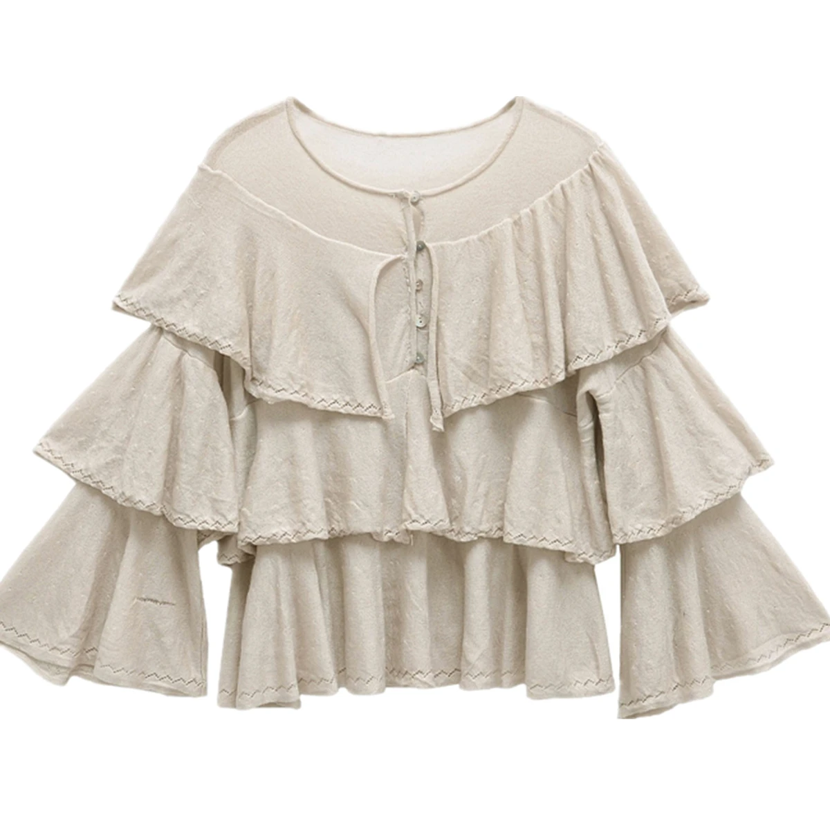 Dave&Di 2025 Spring Long Sleeve Minimalist Women's Sweater Layered Solid Color Knitted Blouse Women Top Pullover